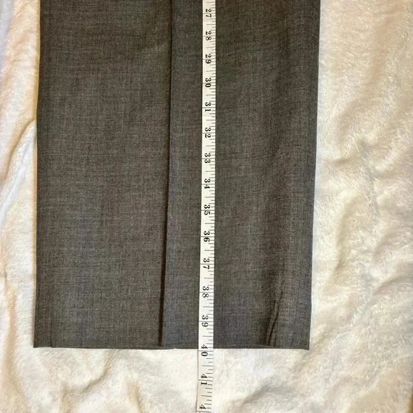 Lands End 100% Wool Classic Grey Tailored Dress Pants Size Regular 44 - Picture 8 of 9